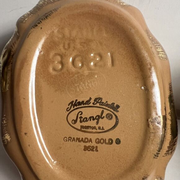 Stangl Granada Gold Porcelain Basket 3621 Hand Painted - Picture 12 of 12